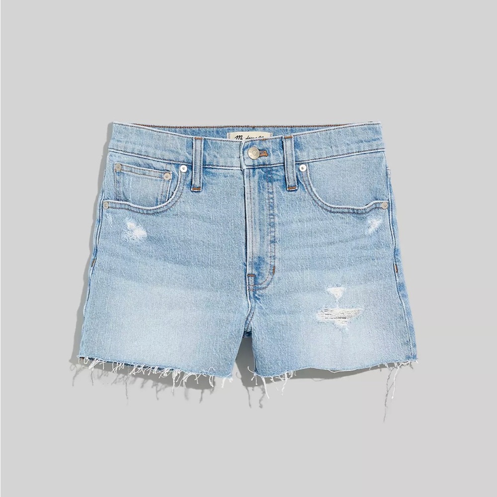 Madewell The Perfect Jean Short in Fiore Wash: Destroyed Edition